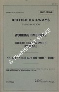 Working Timetable of Freight Train Services Regional - Section WK - 15 May 1989 to 1 October 1989 by British Railways Southern Region